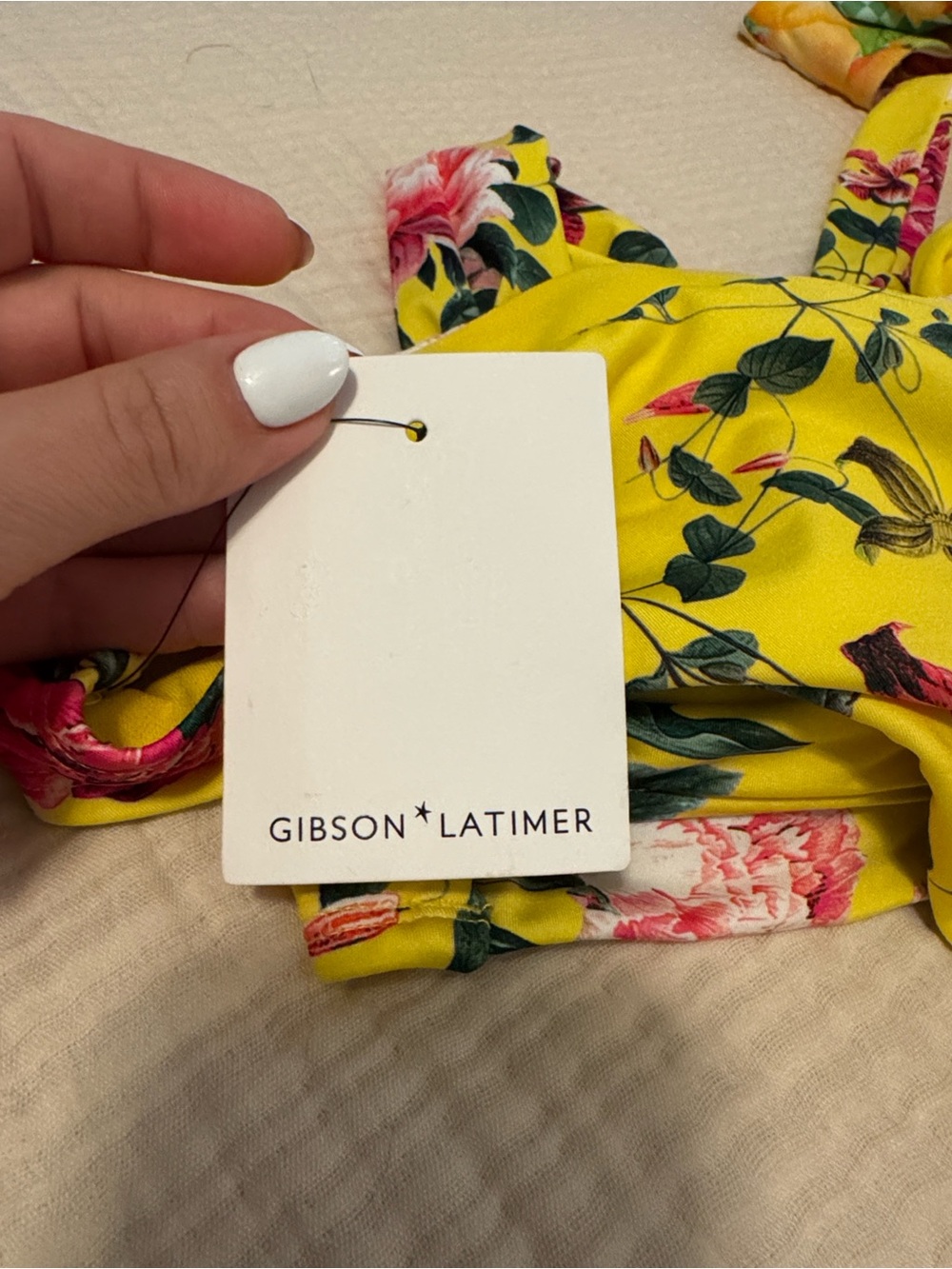🌼 Gibson & Latimer Floral Bikini Bottoms – Yellow Tropical Swim - Picture 5 of 5